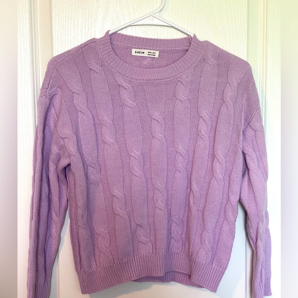 NWOT Shein Girl's Cable Knit Sweater Size 9Y